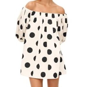 Fate Black and White Polka Dot Mini Dress